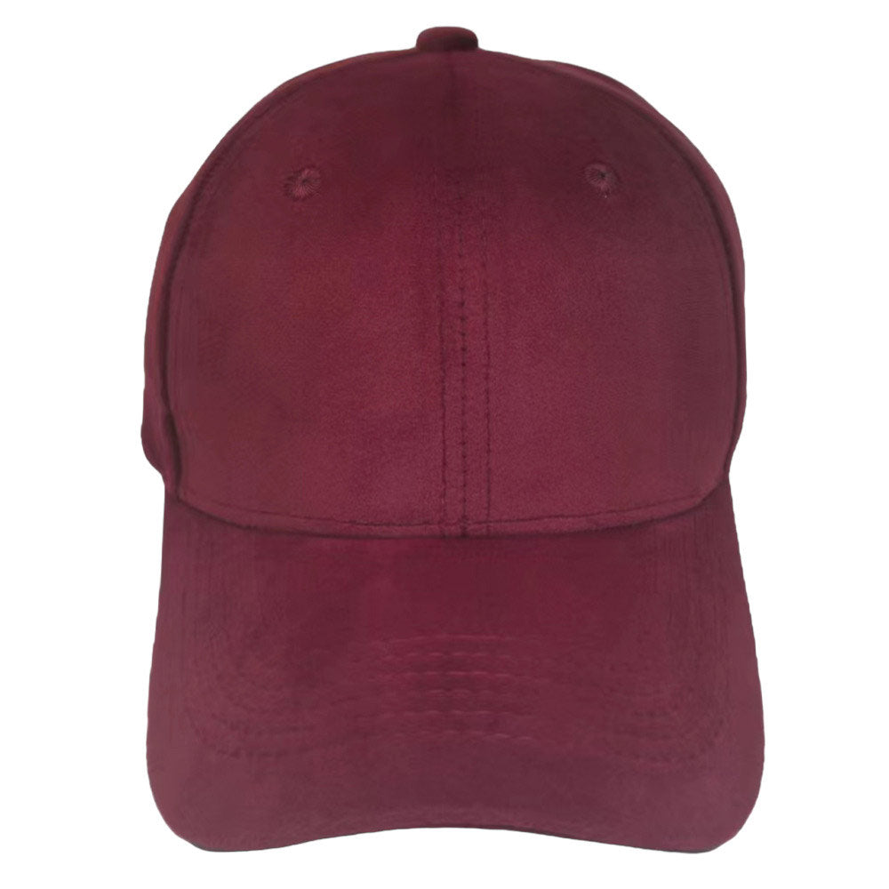 Burgundy Faux Suede Solid Baseball Cap, is the perfect accessory for outdoor games and activities. Crafted with high-quality, breathable faux suede, it's strong, durable, and lightweight enough to wear all day. A perfect gift item to your sports lover friends, family members, or any close person.