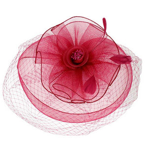 Burgundy Feather Mesh Flower Fascinator Headband, with its luxurious yet lightweight composition. Crafted with high-quality materials, the headband features a feather mesh flower, making it the perfect accessory for any outfit. The headband adds a touch of sophistication. Perfect gift choice for loved ones on any day.