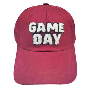 Burgundy Game Day Message Baseball Cap, Make a statement with this baseball cap. Featuring an adjustable strap for a customizable fit, this lightweight cap will keep you comfortable in any weather. This classic game day message cap is perfect for everyday outings. It's an excellent gift for your friends, family, or loved ones.