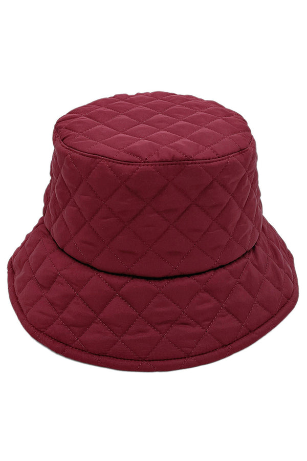 Burgundy Quilted Padding Bucket Hat combines thermal efficiency with a sophisticated design. Its structured quilting creates optimal warmth retention while the classic bucket silhouette offers comprehensive coverage. Engineered with premium materials, this hat provides superior insulation and durability for extended wear in various conditions. 