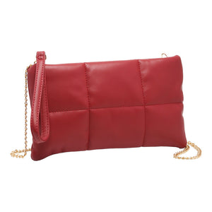 Burgundy Quilted Solid Faux Leather Crossbody Bag, Crafted with high-quality faux leather, this bag is both stylish and highly resistant to wear and tear. Its adjustable strap and sleek quilted pattern make it comfortable and fashionable. Wear it for any occasion. Nice gift item to family members and friends on any occasion.