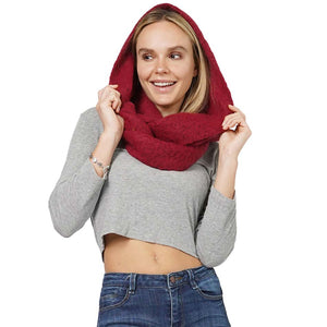 Burgundy Soft Knit Infinity Scarf, is delicate, warm, on-trend & fabulous, and a luxe addition to any cold-weather ensemble. This knit infinity scarf combines great fall style with comfort and warmth. It's a perfect weight and can be worn to complement your outfit. Perfect gift for birthdays, holidays, or any occasion.