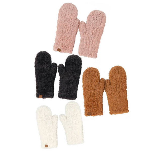 C.C Faux Fur Mittens, Stay warm and cozy. These mittens are made with ultra-soft faux fur for maximum insulation and comfort. The faux fur is lightweight and breathable while providing excellent temperature control. An adjustable wristband allows for the perfect fit. Enjoy superior warmth during the cold winter months.