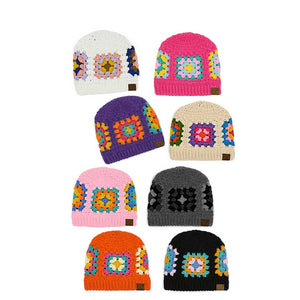 C.C Multi Color Crochet Beanie, is the perfect accessory, featuring a unique multi-color design, lightweight construction, and an adjustable fit. The soft crochet accent adds a delightful touch of fun to any outfit. Awesome winter gift accessory for birthdays, Christmas, holidays, and anniversaries, to your friends.