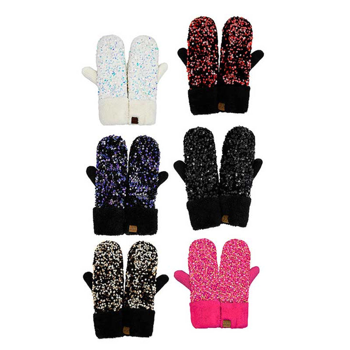 C.C Sequin Mittens, Stay warm and cozy. These mittens are made with quality materials for maximum insulation and comfort. The sequin material is lightweight and breathable & provides excellent temperature control. An adjustable wristband allows for the perfect fit. Enjoy superior warmth during the cold winter months.