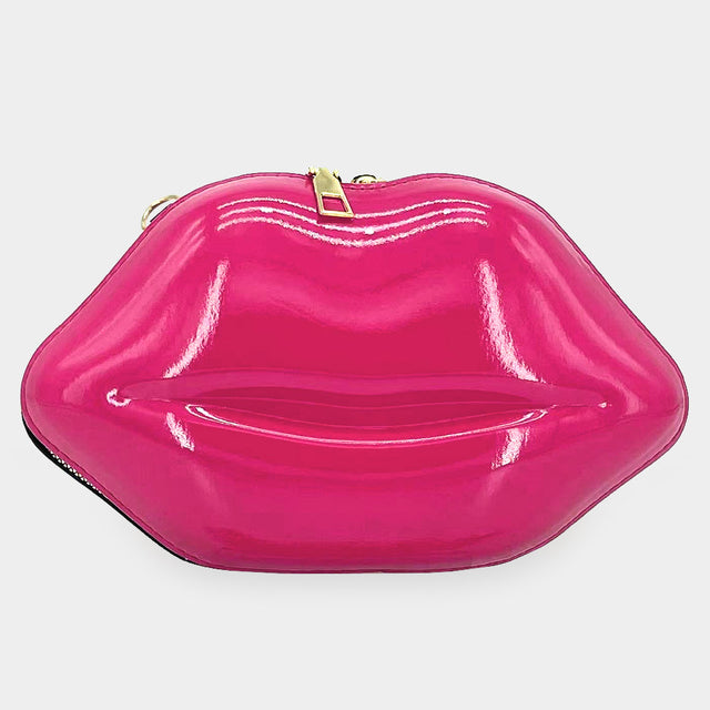 Madeline Love Pink Lip Shape Clutch/Crossbody Bag - Bags & Wallets