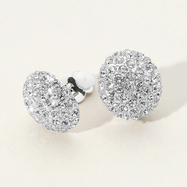 Madeline Love Silver Stone Stud Clip On Earrings