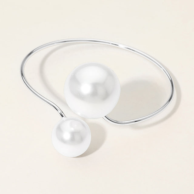 Madeline Love Rhodium SECRET BOX_Bold Pearl Tip Cuff Bracelet - Bracelets