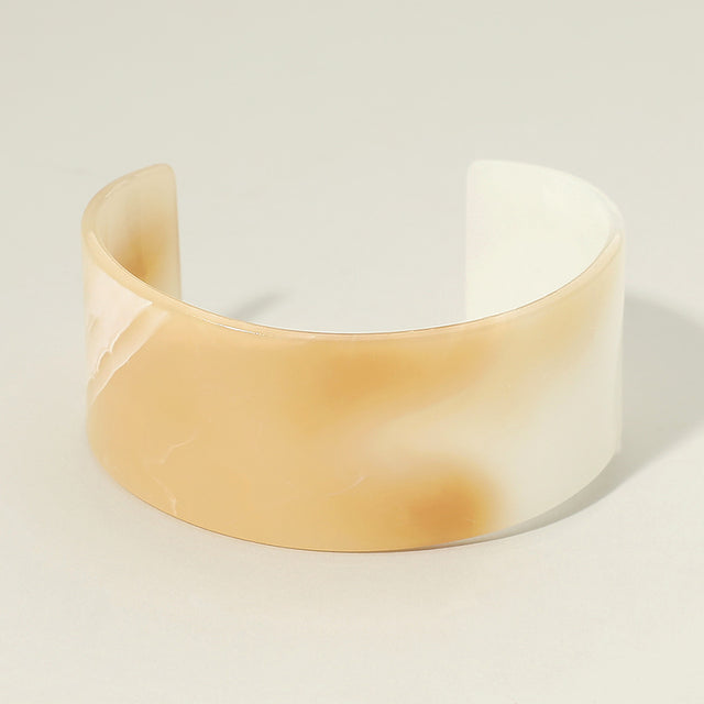 Madeline Love Ivory Marbled Resin Cuff Bracelet - Hair Accessories