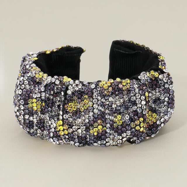 Madeline Love Yellow Bling Leopard Patterned Pleated Adjustable Cuff Bracelet - Bracelets