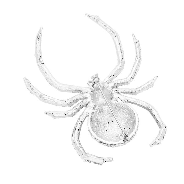 Clear-Crystal Embellished Spider Brooch adds a touch of elegance to any outfit. The sparkling crystals and intricate design make it a unique and eye-catching accessory. Perfect for adding a touch of glamour to your wardrobe, this brooch is a must-have for fashion-forward individuals.
