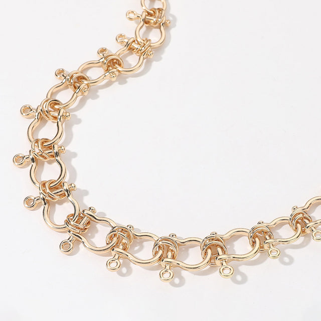 Madeline Love Gold Hardware Chain Choker Necklace - Necklaces