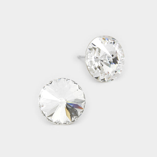 Madeline Love Clear 15mm Genuine Crystal Stud Earrings
