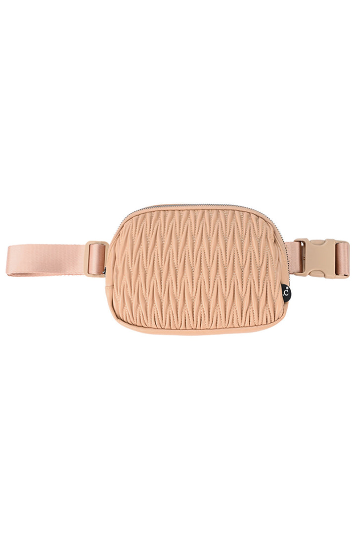 Camel The C.C Materasse Embodiment Fanny Pack offers a sleek and stylish way to carry your essentials. With its durable materasse material and spacious design, this pack provides both functionality and fashion. Perfect for travel or everyday use.