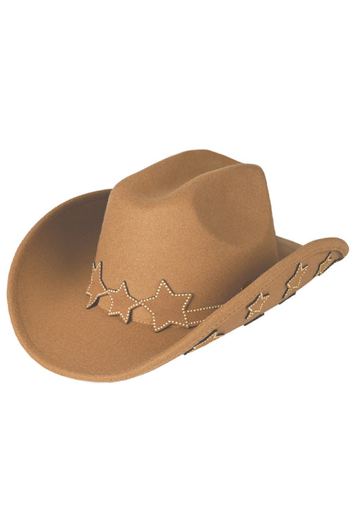 C.C Star Embellishment Cowboy Hat - Camel - Camel