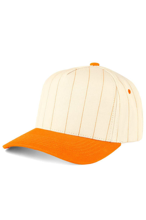 C.C Pinstripe Palin Two Tone Trucker Cap - Orange