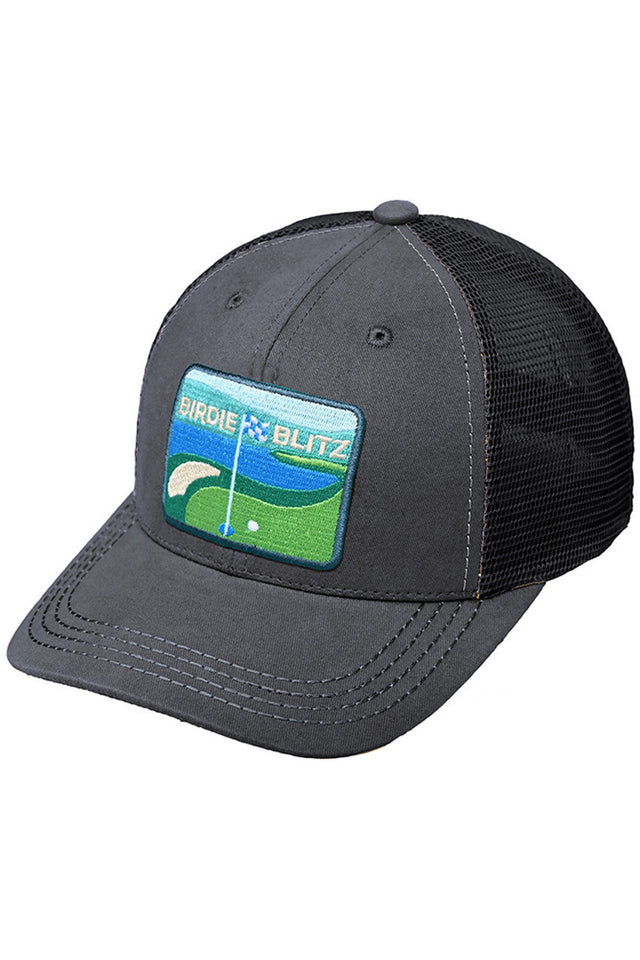 C.C BIRDIE BLITZ Embroidery Patch Baseball Cap - Charcoal - Baseball Caps