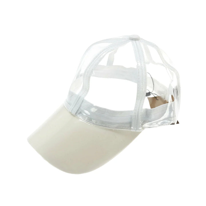 Clear PVC CC Baseball Rain Cap is expertly crafted from high-quality waterproof PVC, ensuring superior protection against rain and moisture. Its classic baseball cap design provides a comfortable, secure fit, making it ideal for outdoor activities in wet conditions. Durable and practical, this rain cap combines functionality with a timeless style, keeping you dry without sacrificing comfort.