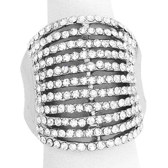 Clear Wide Rhinestone Stretch Ring, is a beautifully crafted design that adds a gorgeous glow to your special outfit. This wide rhinestone stretch ring fits your lifestyle on special occasions! This stretch ring is the ideal gift for your loved ones, Lover, girlfriend, wife, mother, couple, Valentine, etc.