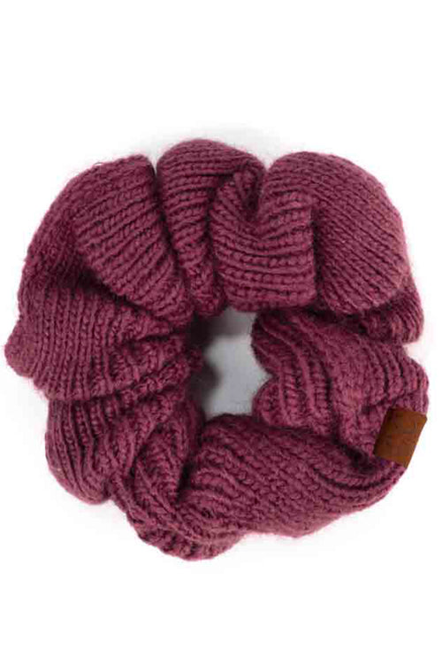 C.C Soft Knit Scrunchies - Coco Berry