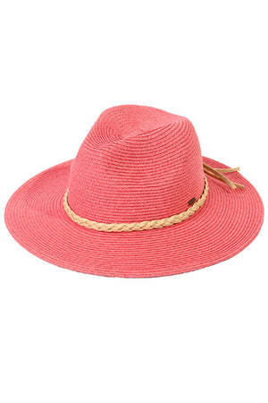 Coral C.C Straw Panama Hat. Show your trendy side with this Straw Panama Sun hat. Have fun and look Stylish. Great for covering up when you are having a bad hair day, keep you incredibly relax as a great hat can keep you cool and comfortable even when the sun is high in the sky. perfect for protecting you from the rain, wind, snow, beach, pool, camping or any outdoor activities.