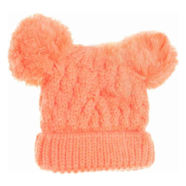 Coral Kids Solid Double Pom CC Beanies are expertly designed to provide exceptional warmth and comfort. Featuring a double-layered knit construction, these beanies ensure enhanced insulation for chilly days. Their solid-color design, paired with double pom accents, offers a stylish yet playful look, ideal for active children. Made from soft, durable materials, they fit snugly without sacrificing comfort, making them a reliable choice for everyday wear during colder seasons.