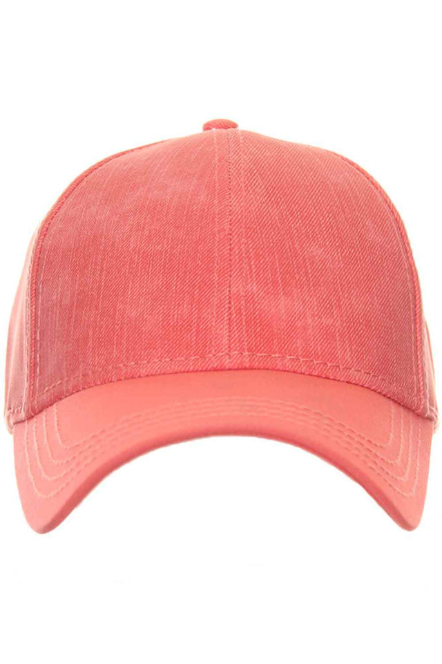 Coral Step up your casual game with the C.C Distressed Baseball Cap, designed for those who appreciate vintage flair. This classic baseball cap blends 60% PU with 40% cotton for a soft, durable feel that withstands everyday wear. The distressed detailing gives it an authentically worn-in look that works with virtually any outfit. Whether you're running errands, enjoying outdoor activities, or simply want a reliable go-to accessory, this cap delivers both comfort and style.&nbsp;