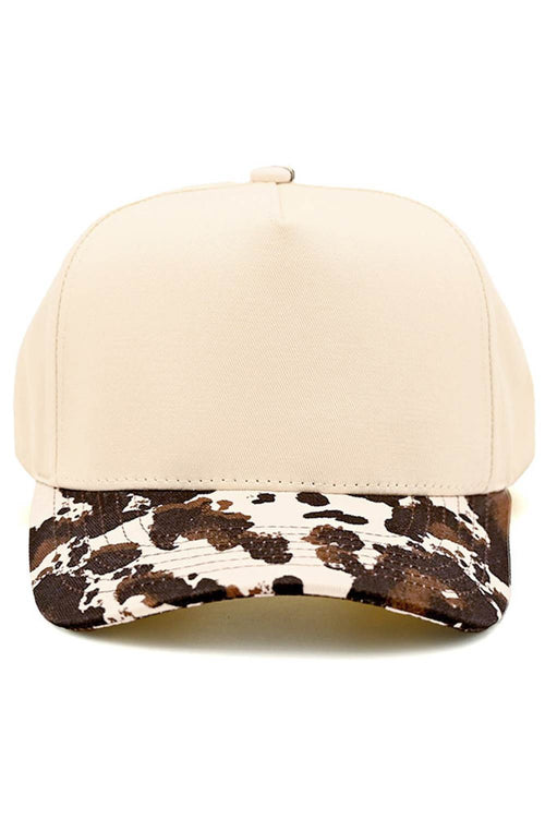 C.C Women's Two Tone Canvas Trucker Cap Hat - Cow