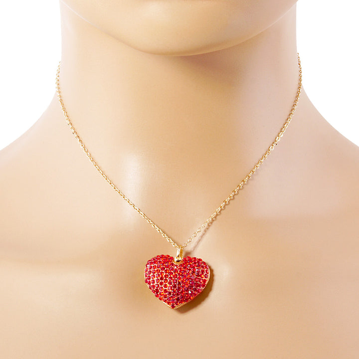 Crystal Rhinestone Pave Heart Pendant Necklace boasts a dazzling display of crystals, meticulously placed to create a stunning heart shape. With its elegant design and meticulous craftsmanship, this necklace is the perfect accessory to add a touch of sparkle to any outfit. 