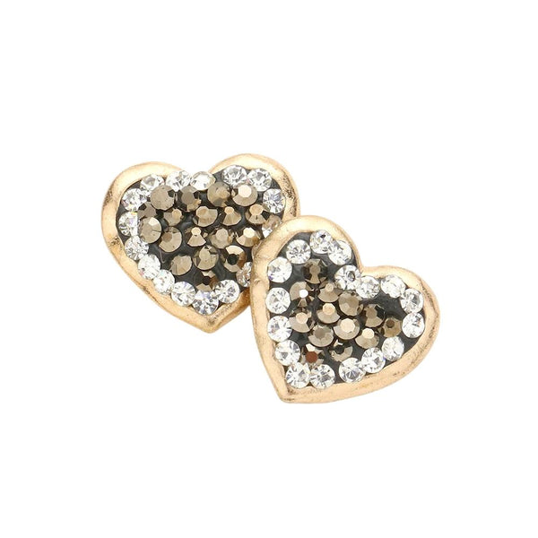 Crystal Pave Heart Stud Earrings showcase the perfect balance of sophistication and sparkle. Featuring a stunning pave design, these earrings offer a timeless look that enhances any outfit. Made from high-quality materials, they are the ultimate addition to any jewelry collection.