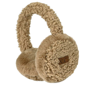 Dark Camel C.C Faux Fur Sherpa Earmuffs. Stay warm and stylish with these. Crafted with quality faux fur and Sherpa on the inside for ultimate comfort, these earmuffs provide superior insulation and protection from the cold. Their classic and timeless design allows them to easily match with any outfit.