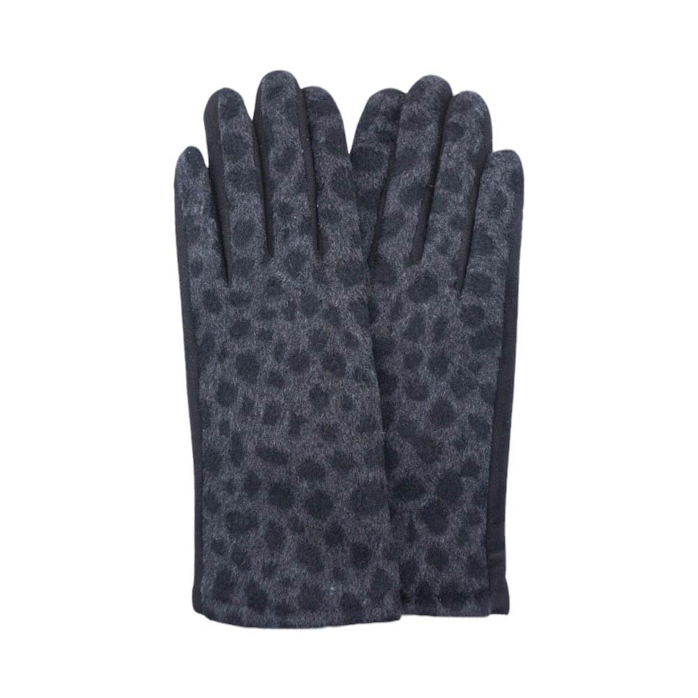 Dark-Gray-Fuzzy Fux Fur Leopard Print Smart Touch Gloves are the perfect blend of fashion and functionality. Made with soft, fuzzy faux fur, they will keep your hands warm and toasty while the smart touch feature allows you to use your touchscreen devices without having to take off your gloves.