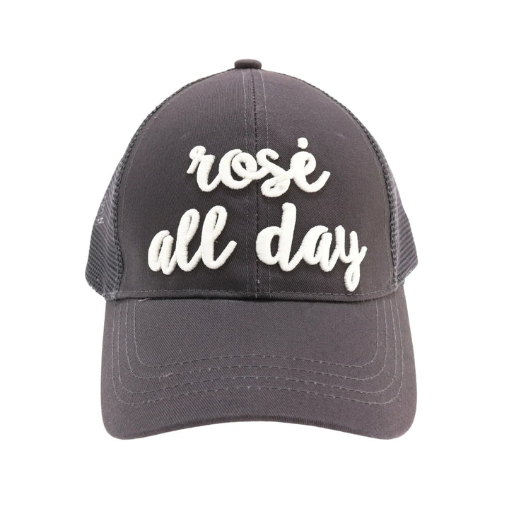 Rose All Day Embroidered High Ponytail CC Ball Cap combines style and functionality with its embroidered design and convenient high ponytail opening. Crafted for comfort and breathability, this cap offers a perfect fit for active lifestyles while keeping your hair neatly in place. Ideal for outdoor activities or casual wear, it adds a polished touch to any outfit. 
