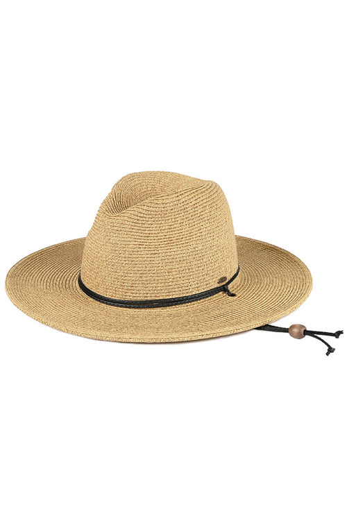 C.C Women's Panama Sun Hat - Dark Natural