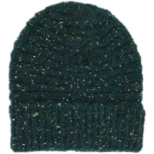 Women's Confetti Boucle Knit Cuff C.C Beanie - Deep Pine