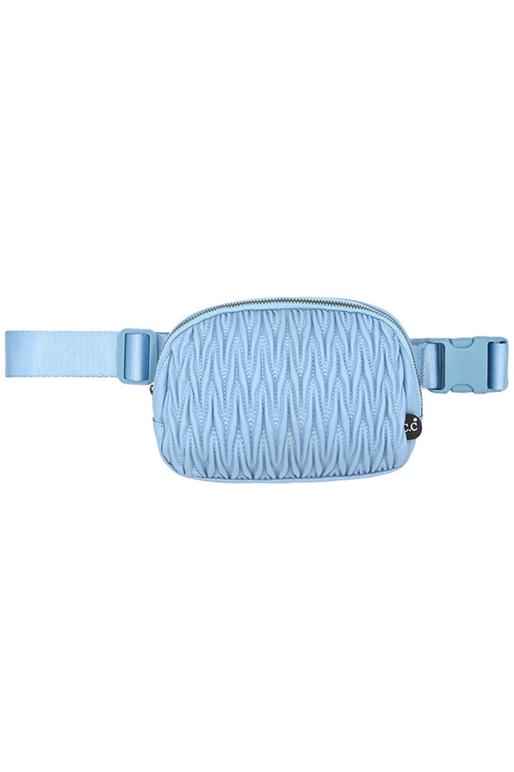 Denim The C.C Materasse Embodiment Fanny Pack offers a sleek and stylish way to carry your essentials. With its durable materasse material and spacious design, this pack provides both functionality and fashion. Perfect for travel or everyday use.
