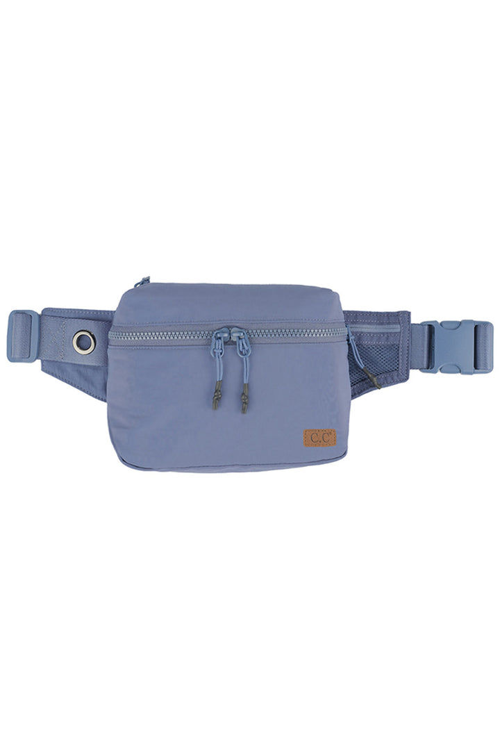 Denim C.C Zipper Fanny Pack is a versatile and stylish accessory that provides hands-free convenience and organization. With a durable yet lightweight construction, this fanny pack is perfect for everyday use as well as travel and outdoor activities. Its convenient zipper design ensures secure storage of essentials, making it the perfect choice for those on the go.