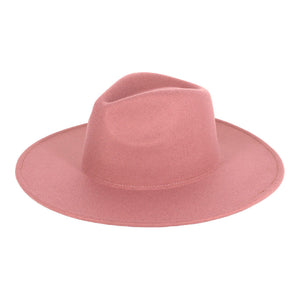 Dust pink Solid Fedora Panama Hat, is offering breathable comfort for the perfect summer look. The brim offers shade from the sun and the classic fedora shape makes it a timeless accessory. Look your best and stay comfortable in this stylish Solid Fedora Panama Hat. 