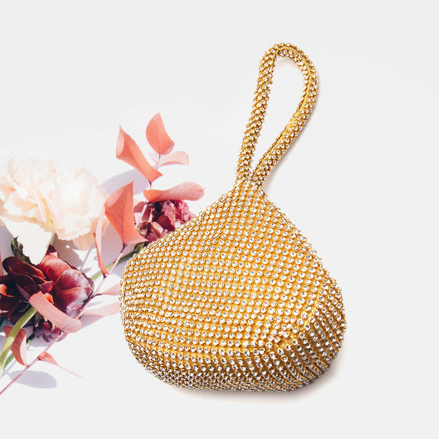 Madeline Love Gold Bling Wristlet Evening Bag - Bags & Wallets