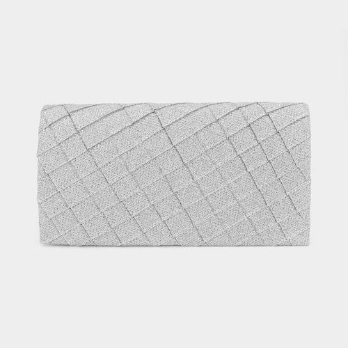 Quilted Sparkly Clutch Bag / Crossbody Bag - Sapphire