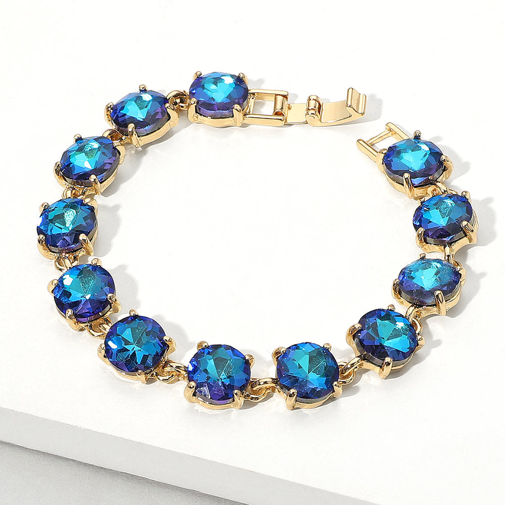 Round Stone Link Evening Bracelet – Madeline Love