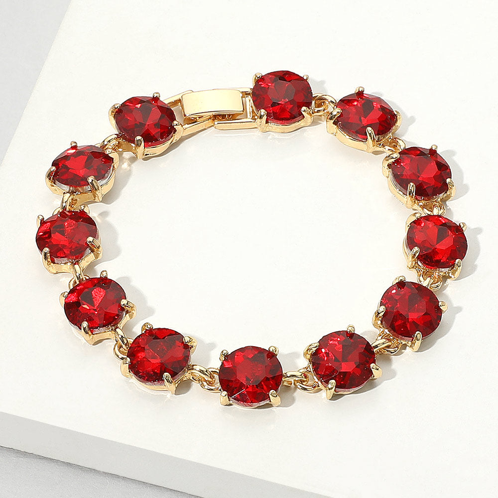 Round Stone Link Evening Bracelet – Madeline Love