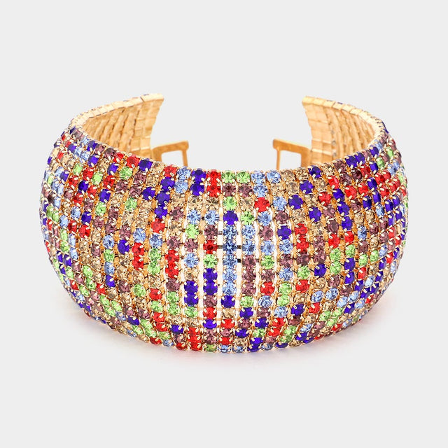 Madeline Love Multi 15Lines Rhinestone Evening Bracelet