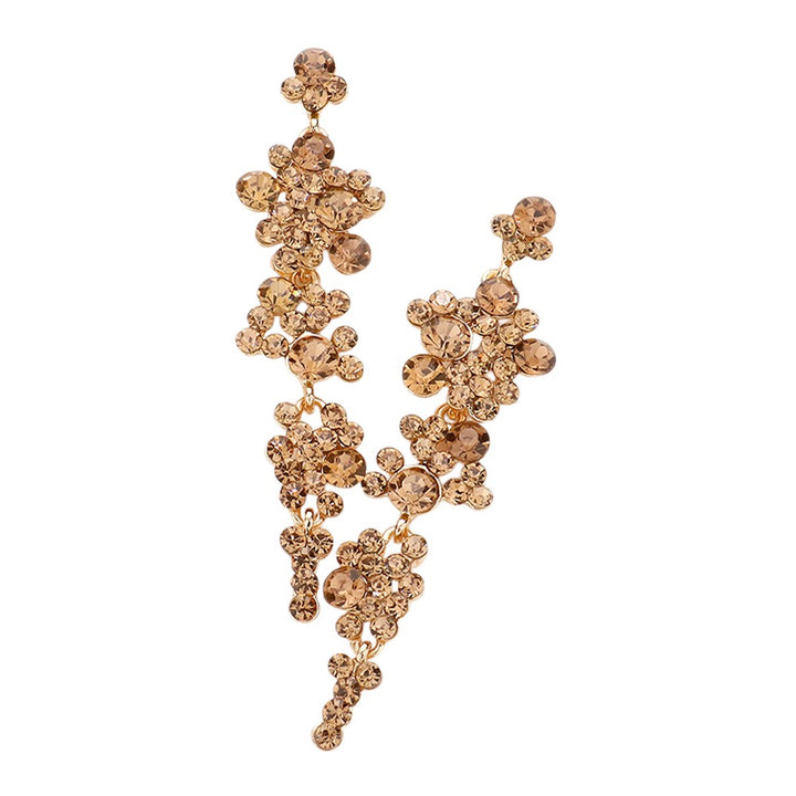 Pearl Crystal Rhinestone Vine Drop Evening Earrings. Get ready with these bright earrings, put on a pop of color to complete your ensemble. Perfect for adding just the right amount of shimmer & shine and a touch of class to special events. Perfect Birthday Gift, Anniversary Gift, Mother's Day Gift, Graduation Gift.