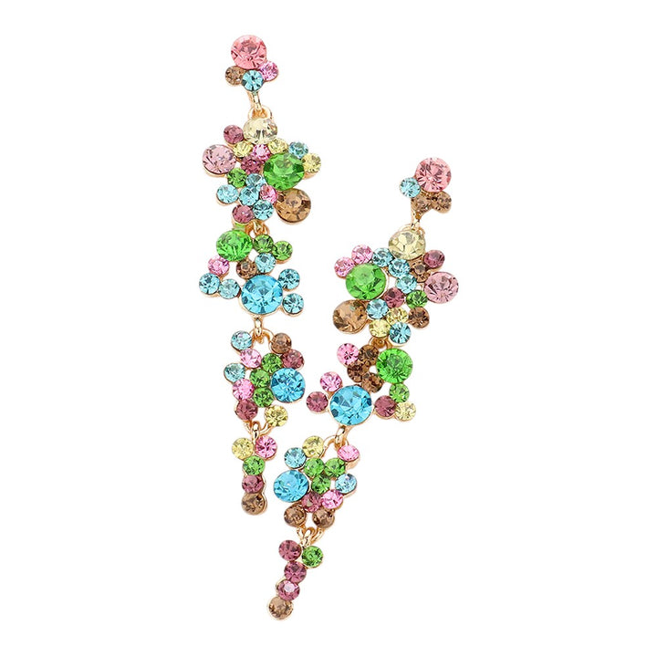 Pearl Crystal Rhinestone Vine Drop Evening Earrings. Get ready with these bright earrings, put on a pop of color to complete your ensemble. Perfect for adding just the right amount of shimmer & shine and a touch of class to special events. Perfect Birthday Gift, Anniversary Gift, Mother's Day Gift, Graduation Gift.