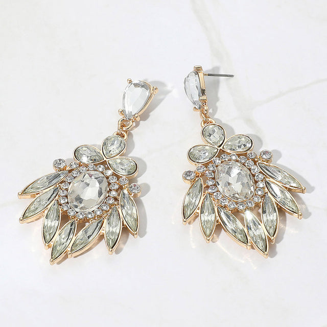 Madeline Love Gold Multi Stone Evening Earrings