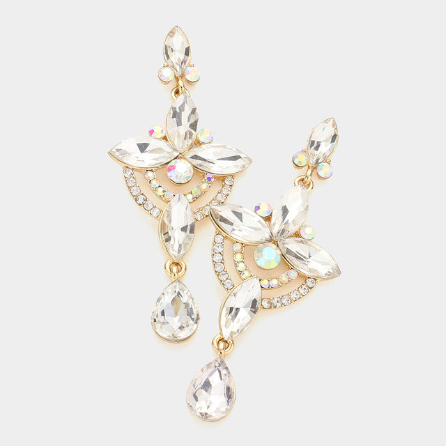 Madeline Love Gold Regal Chandelier Drop Earrings