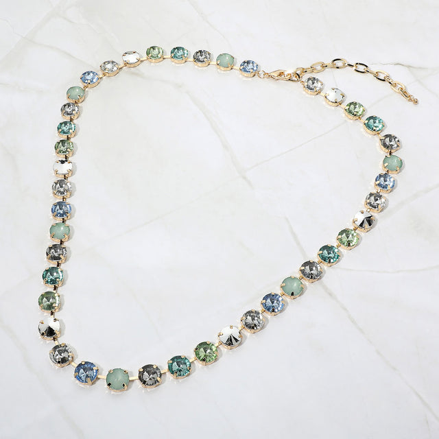 Madeline Love Multi Round Faceted Gem Link Statement Necklace