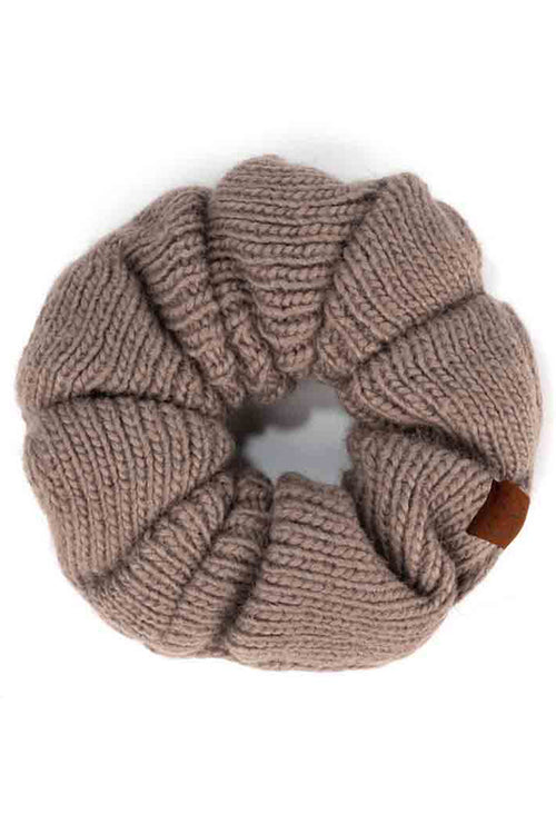 C.C Soft Knit Scrunchies - Earth Grey