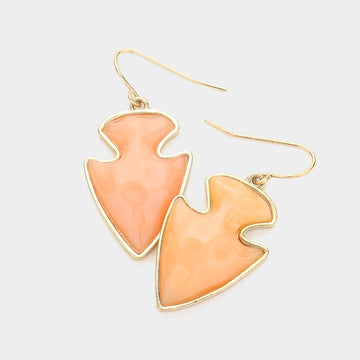 Madeline Love Peach Arrowhead earrings